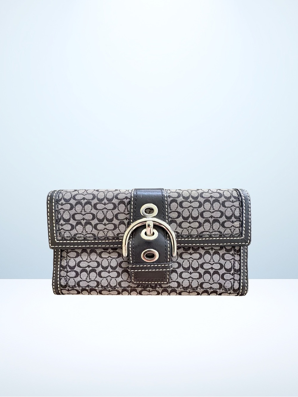 Coach Soho Mini Signature C Jacquard Buckle Wallet